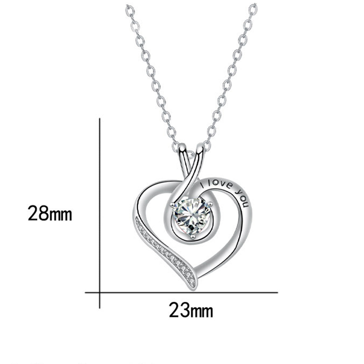 Copper With Silver Plated Heart Pendant Necklace