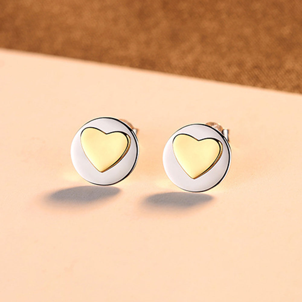 925 Sterling Silver Heart Earrings Fashion Jewelry Gift for Women Girls