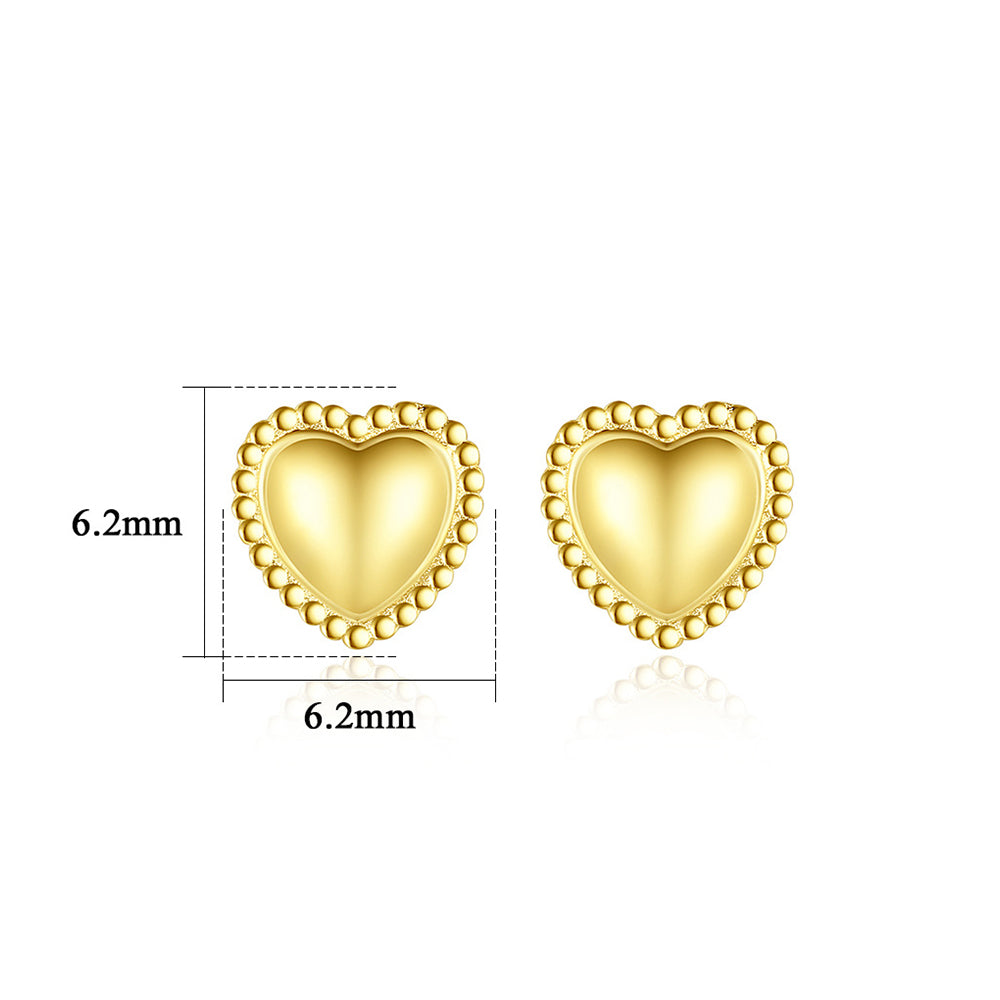 925 Sterling Silver Heart Earrings Fashion Jewelry Gift for Women Girls