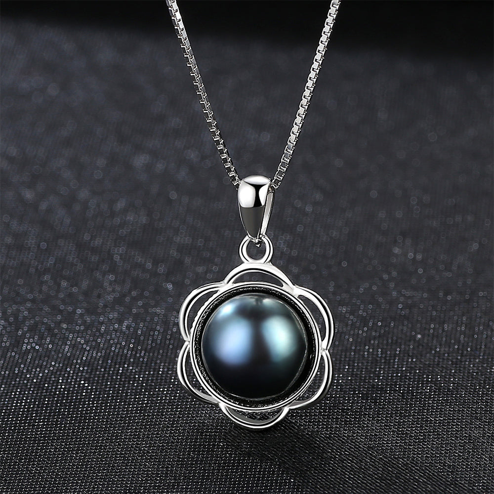 925 Sterling Silver Natural Pearl Drop Necklace Fashion Jewelry Gift for Women Girls