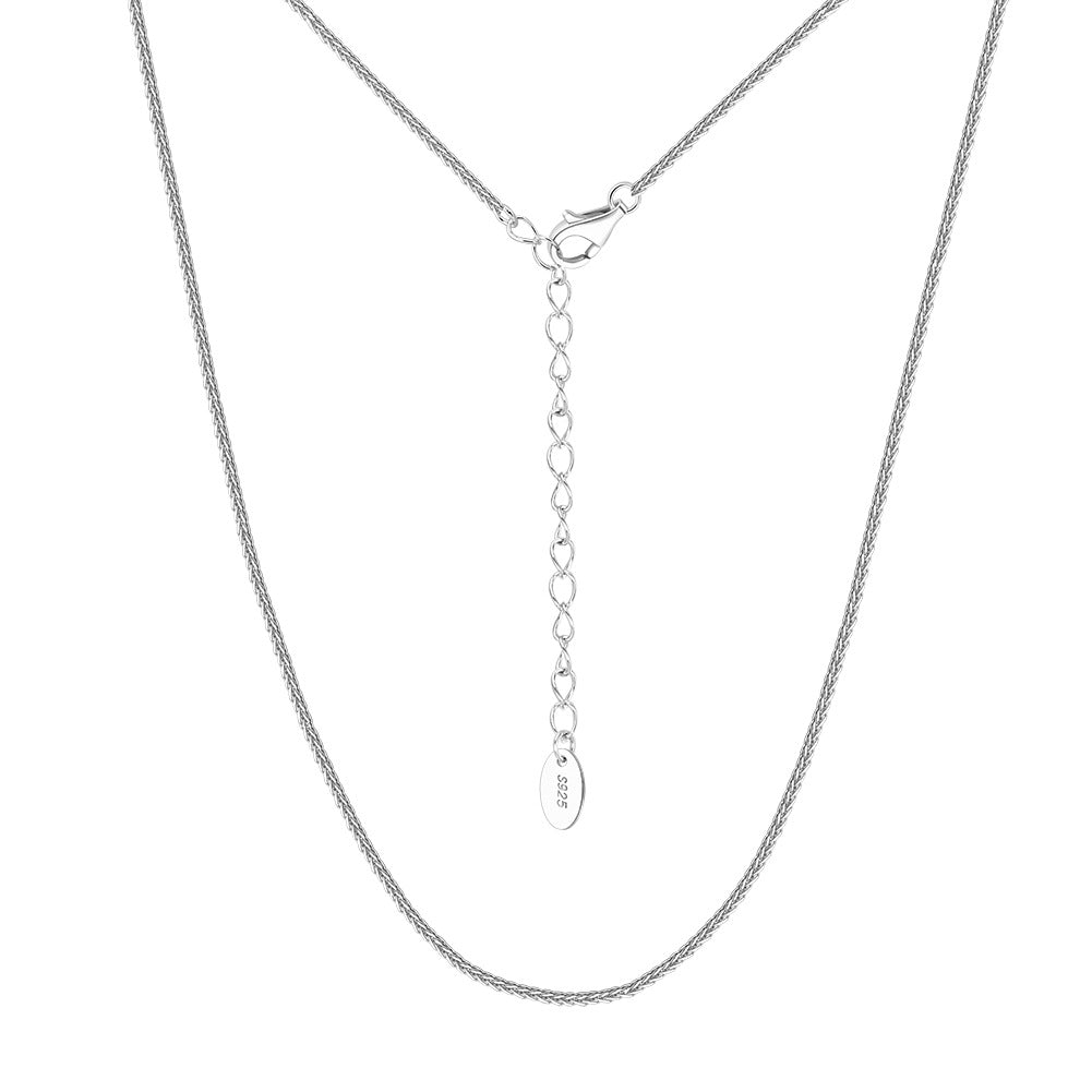 925 Sterling Silver Foxtail Chain 1.6mm 2.0mm