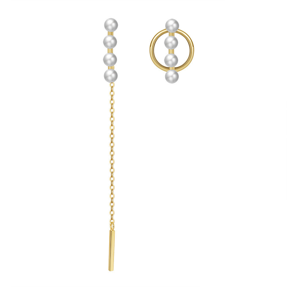 925 Sterling Silver Natural Pearl Earrings Fashion Jewelry Gift for Women Girl