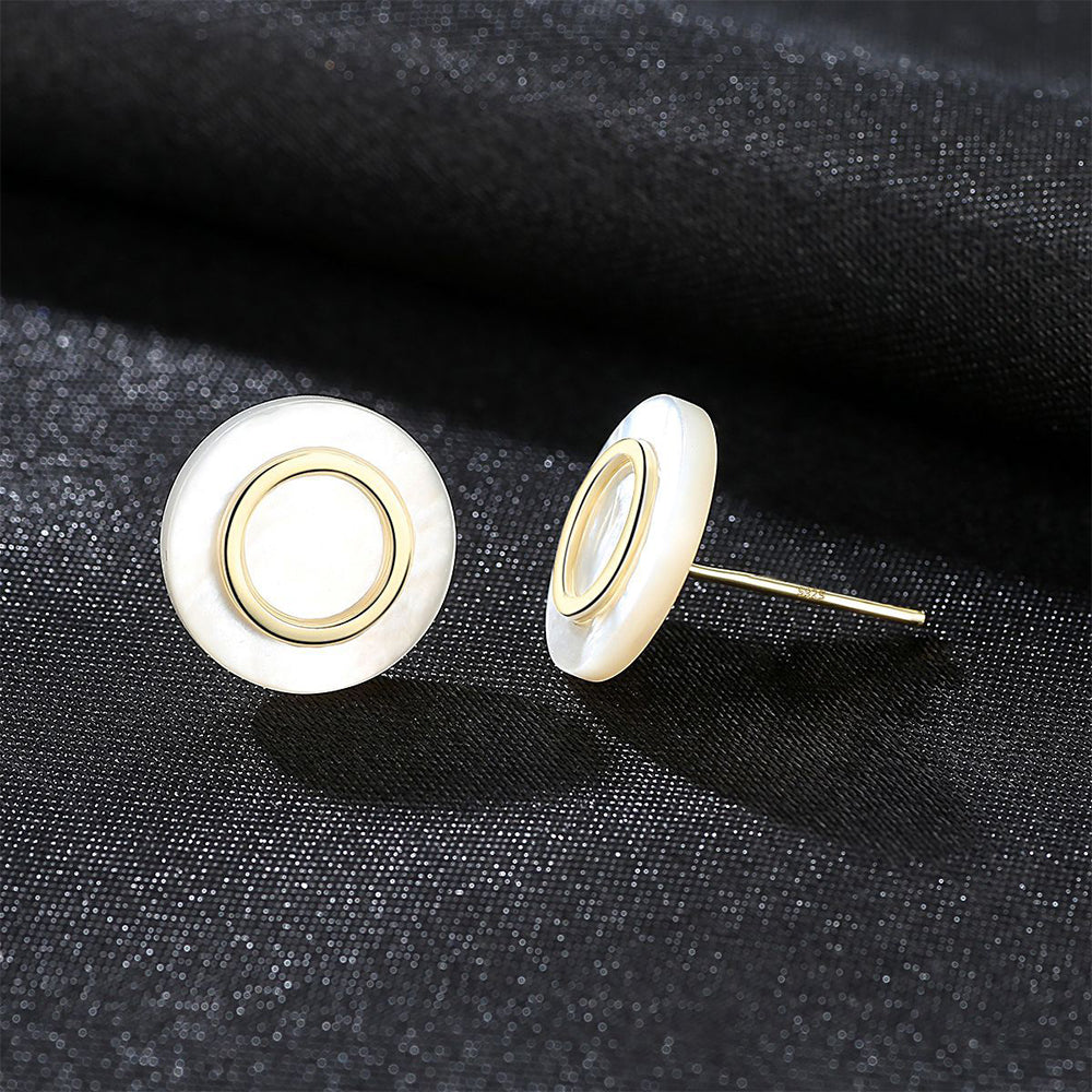 925 Sterling Silver Natural Pearl Stud Earrings Fashion Jewelry Gift for Women Girls
