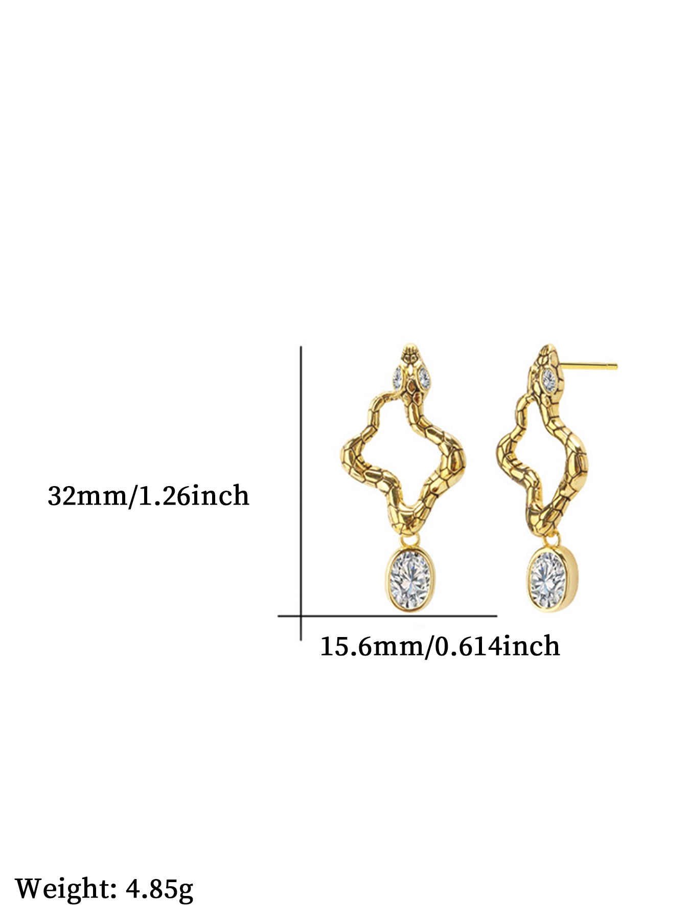 Snake Design Earrings, Fashionable Jewelry for Women & Girls, Trendy All-match & Exquisite Jewelry for Birthday Gift