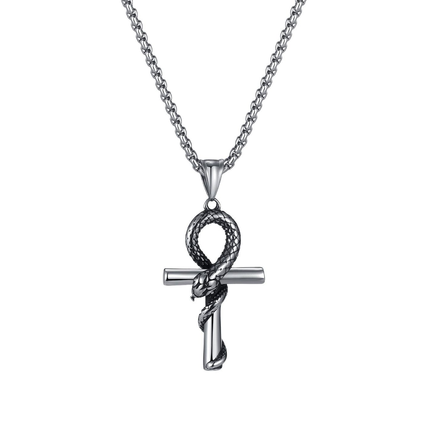 Stainless Steel Jewelry Cross Snake Fashion Necklace Chain
