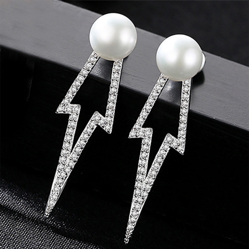 925 Sterling Silver Natural Pearl Drop Earrings Fashion Jewelry Gift for Women Girls