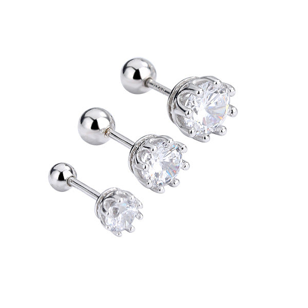 925 Sterling Silver Screwed Earrings