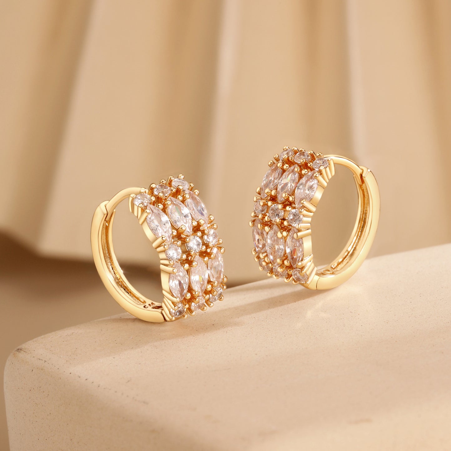 Brass With Plated Fashion Jewelry Earrings