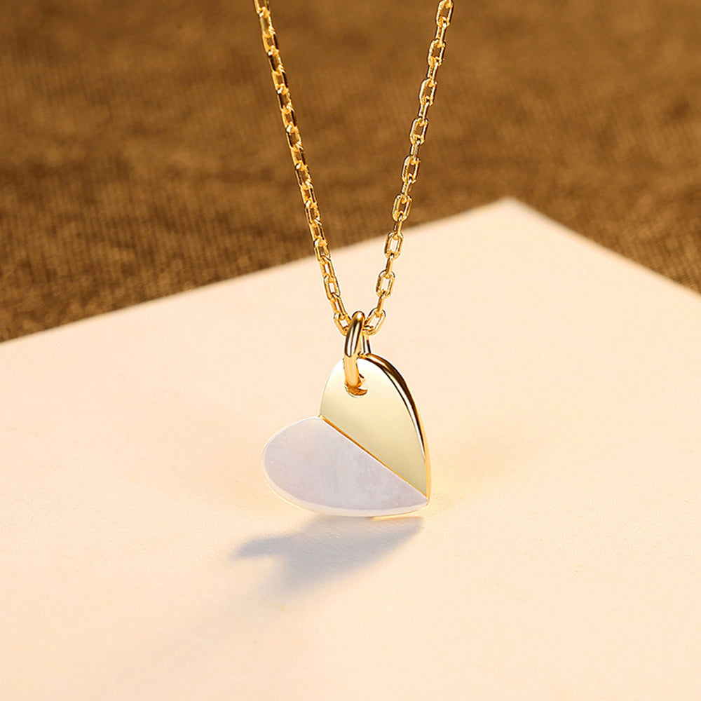 925 Sterling Silver Heart Necklace Fashion Jewelry Gift for Women Girls