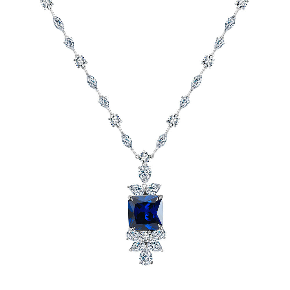 925 Sterling Silver Zircon Pendant Necklace