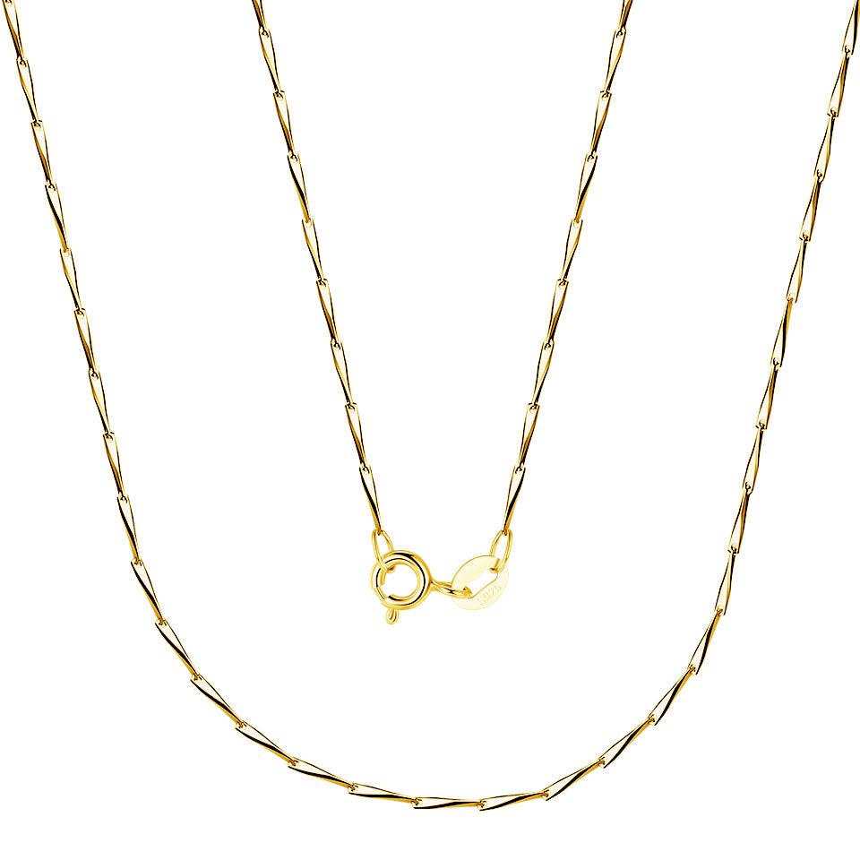 925 Sterling Silver Melon Seed Chain