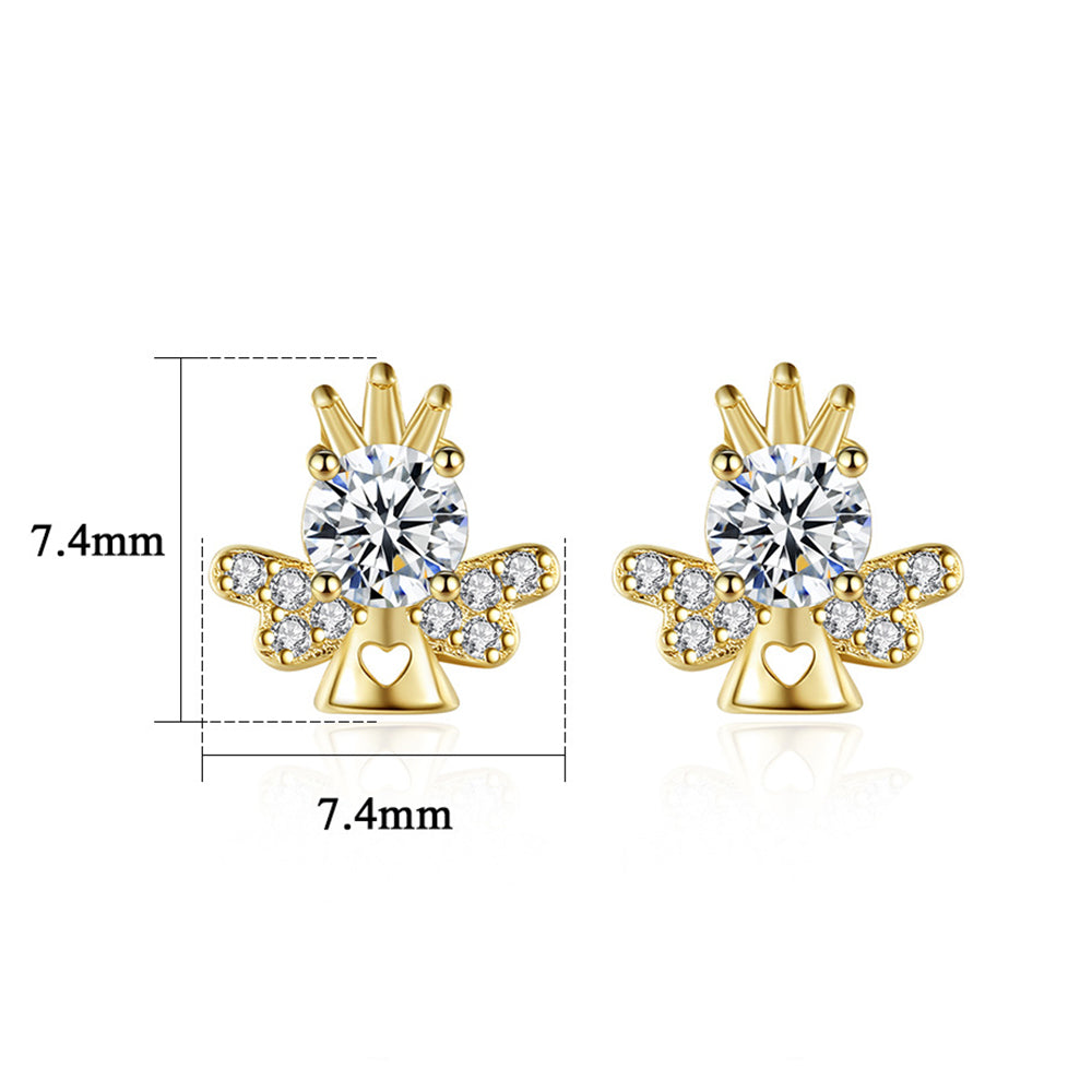 925 Sterling Silver Angel Earrings Fashion Jewelry Gift for Women Girls