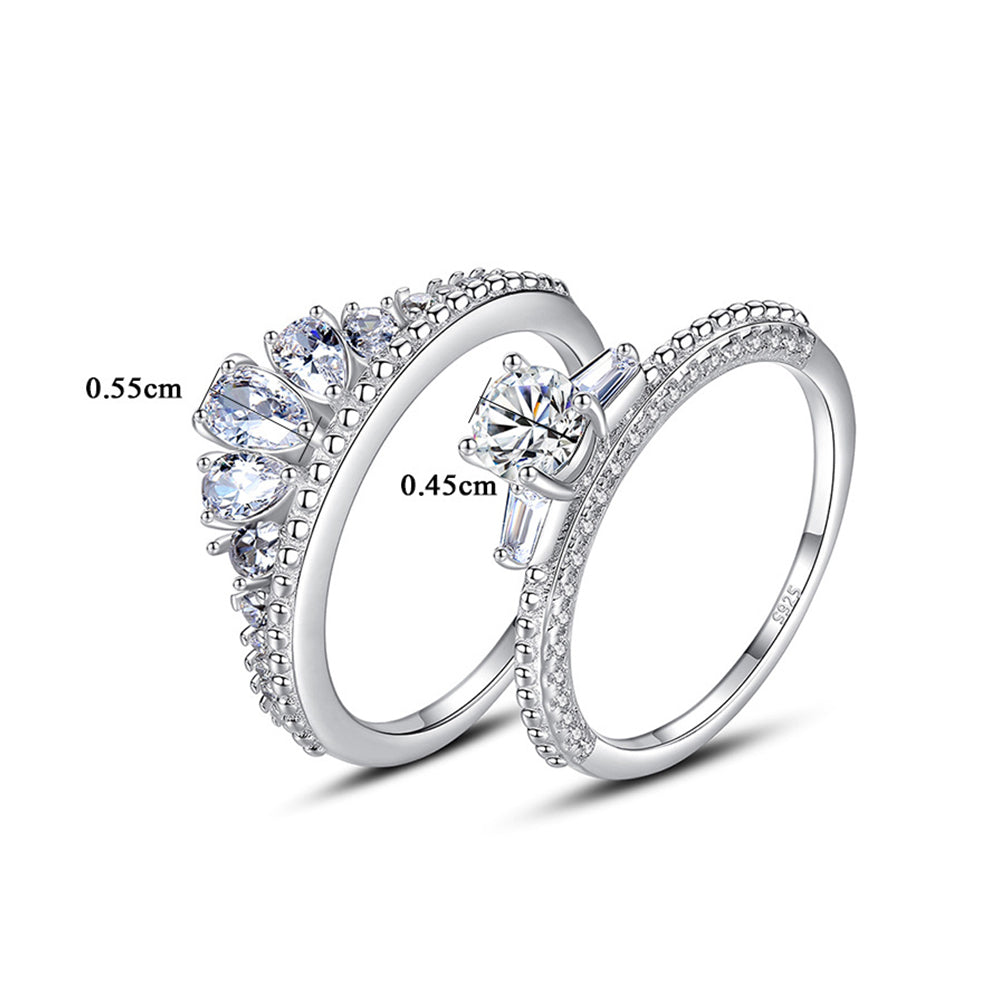 925 Sterling Silver Rings Fashion Jewelry Gift for Women Girls