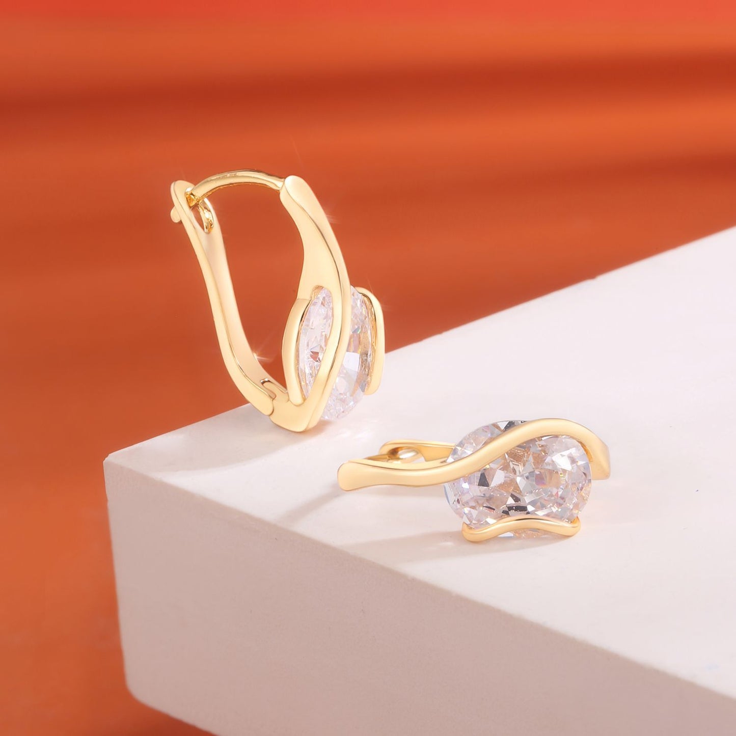 Brass With Plated Fashion Jewelry Earrings