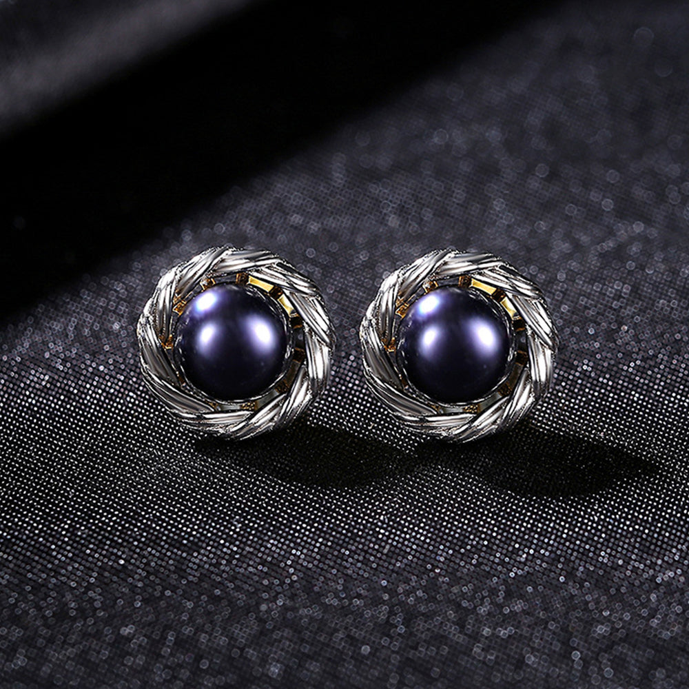 925 Sterling Silver Natural Pearl Drop Earrings Fashion Jewelry Gift for Women Girls