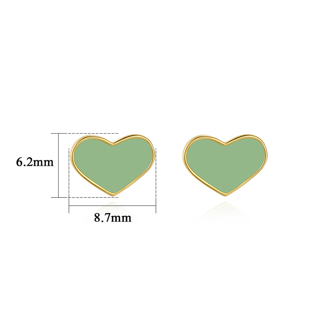 925 Sterling Silver Heart Earrings Fashion Jewelry Gift for Women Girls