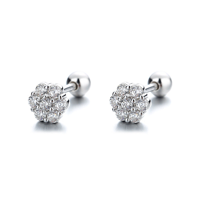 925 Sterling Silver Screw Back Stud Earrings