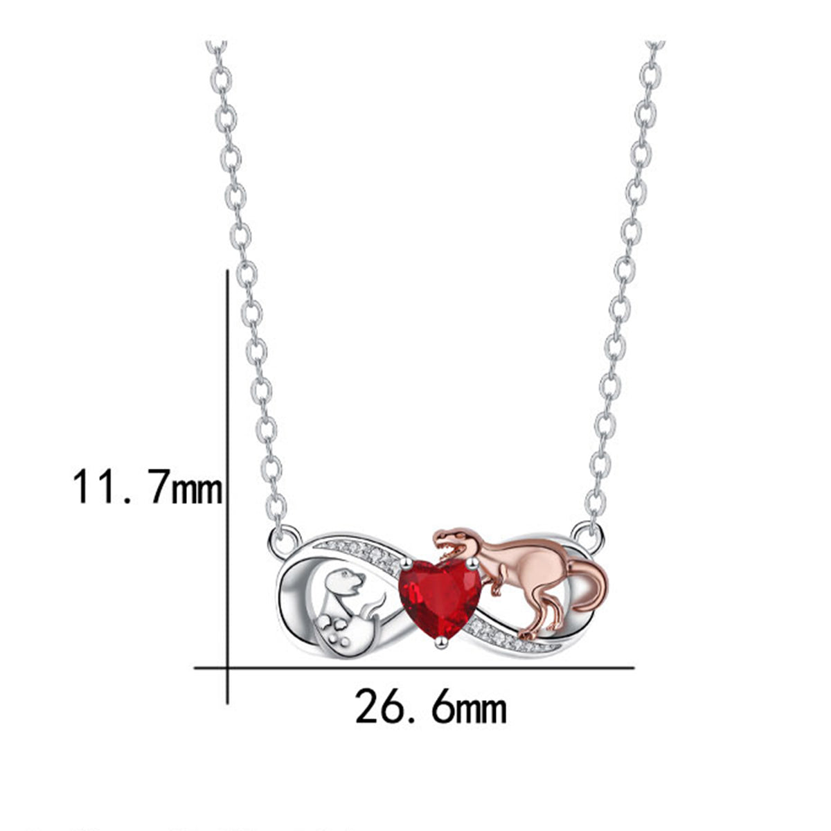 Copper With Silver/Rosegold Plated Infinity Pendant Necklace