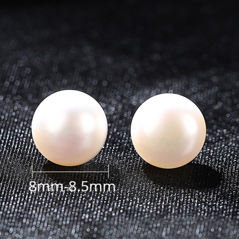 925 Sterling Silver Natural Pearl Drop Earrings Fashion Jewelry Gift for Women Girls