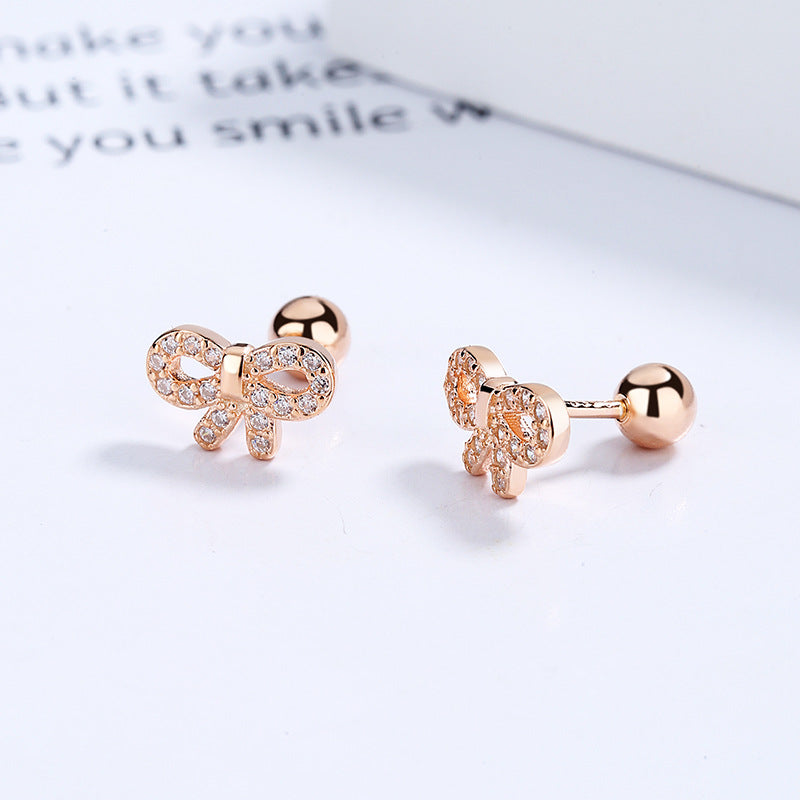 925 Sterling Silver Knot Screwed Earrings