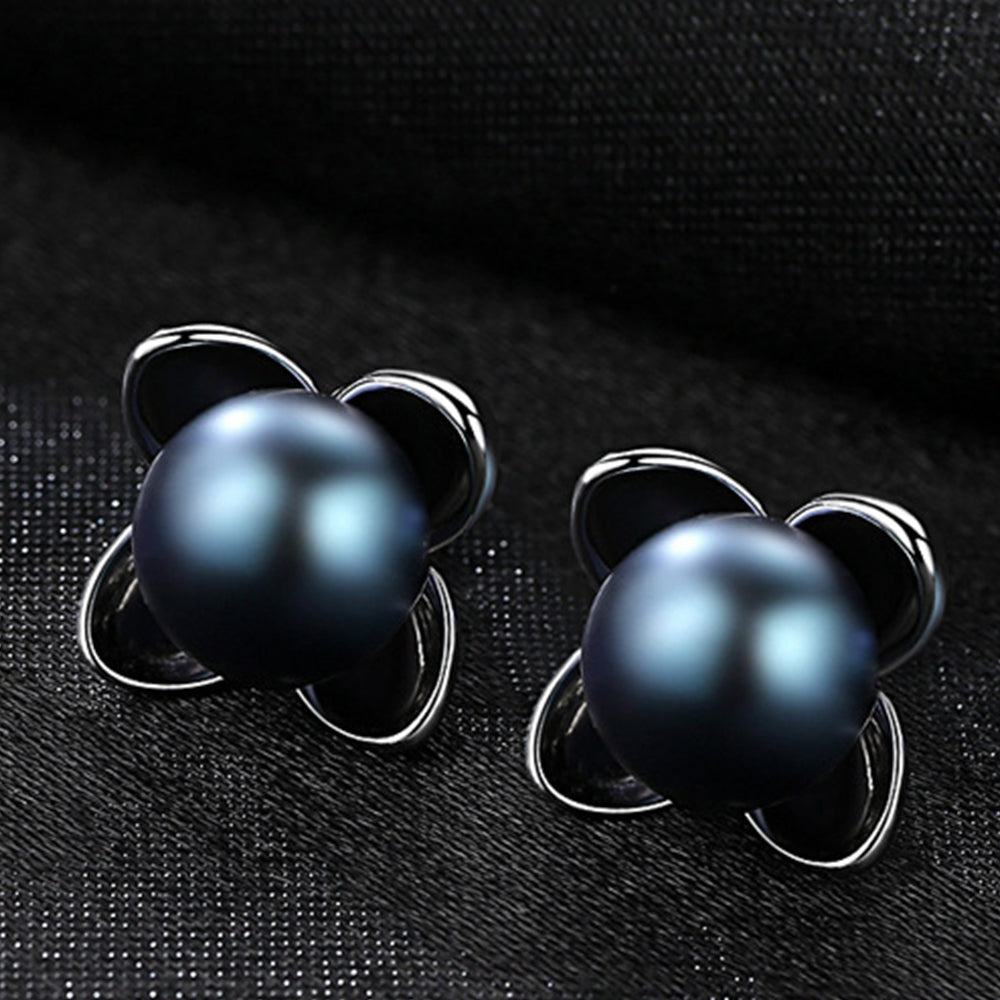 925 Sterling Silver Natural Pearl Drop Earrings Fashion Jewelry Gift for Women Girls