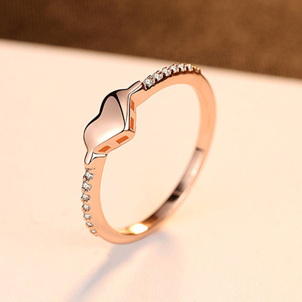 925 Sterling Silver Heart Ring Fashion Jewelry Gift for Women Girls