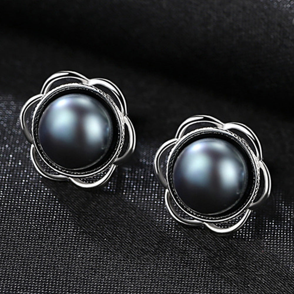 925 Sterling Silver Natural Pearl Drop Earrings Fashion Jewelry Gift for Women Girls