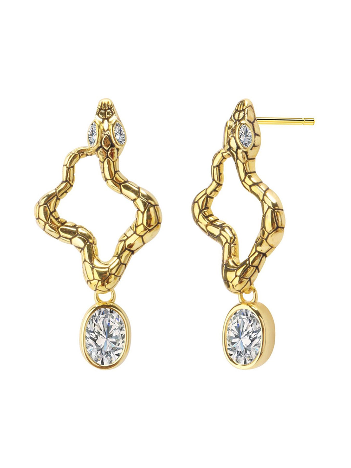 Snake Design Earrings, Fashionable Jewelry for Women & Girls, Trendy All-match & Exquisite Jewelry for Birthday Gift