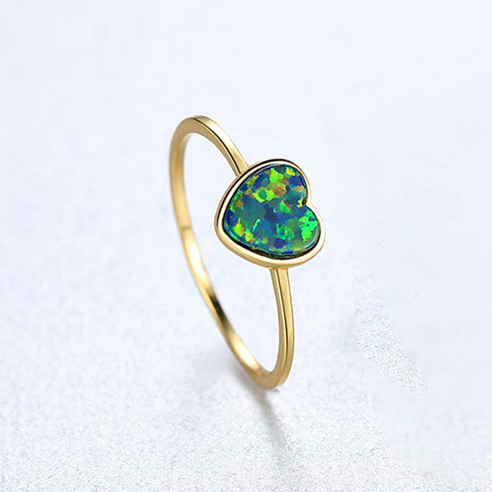 925 Sterling Silver Heart Ring Fashion Jewelry Gift for Women Girls