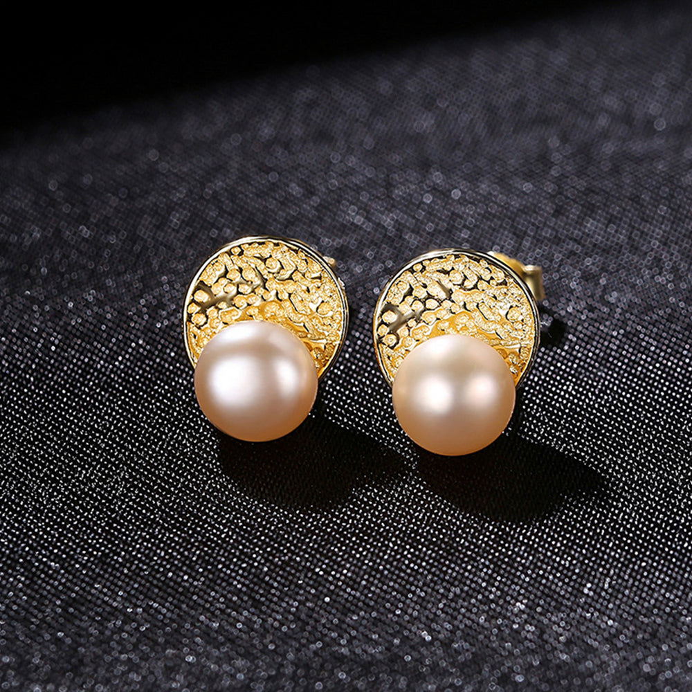 925 Sterling Silver Natural Pearl Drop Earrings Fashion Jewelry Gift for Women Girls