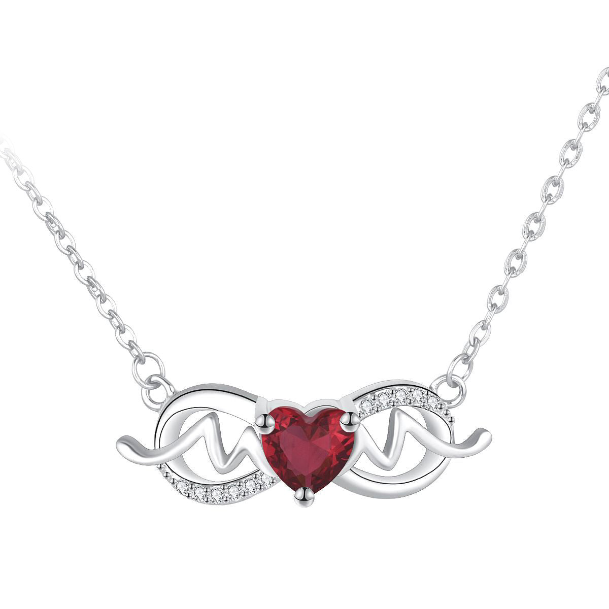 Copper With Silver Plated Infinity Necklace for Women