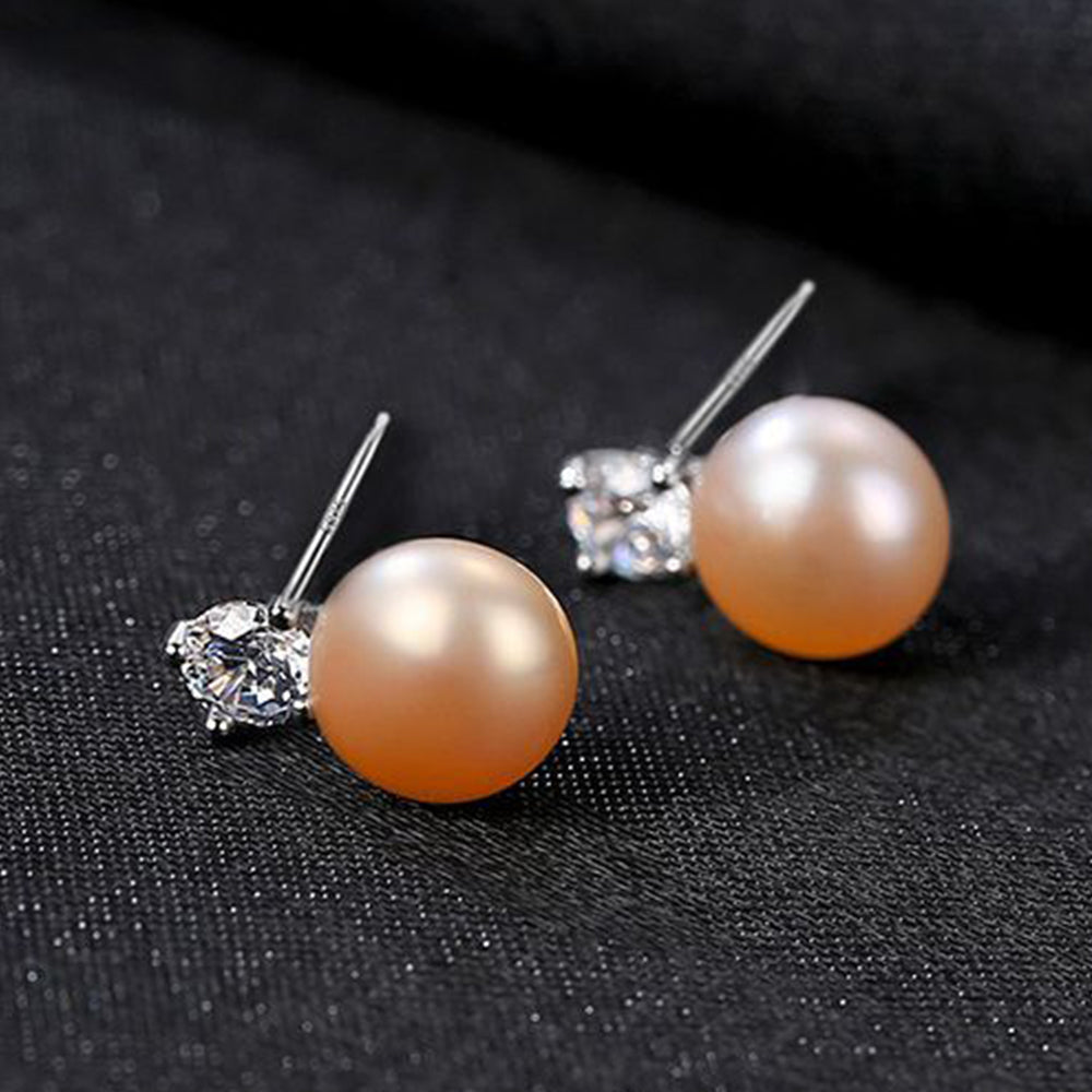925 Sterling Silver Natural Pearl Drop Earrings Fashion Jewelry Gift for Women Girls