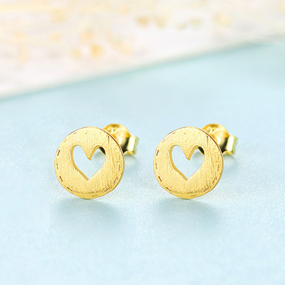 925 Sterling Silver Heart Earrings Fashion Jewelry Gift for Women Girls