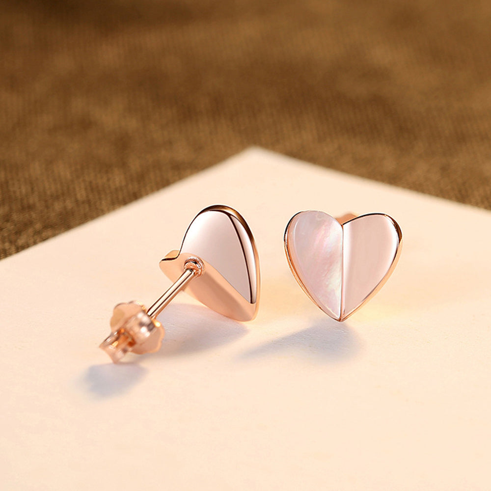 925 Sterling Silver Heart Earrings Fashion Jewelry Gift for Women Girls