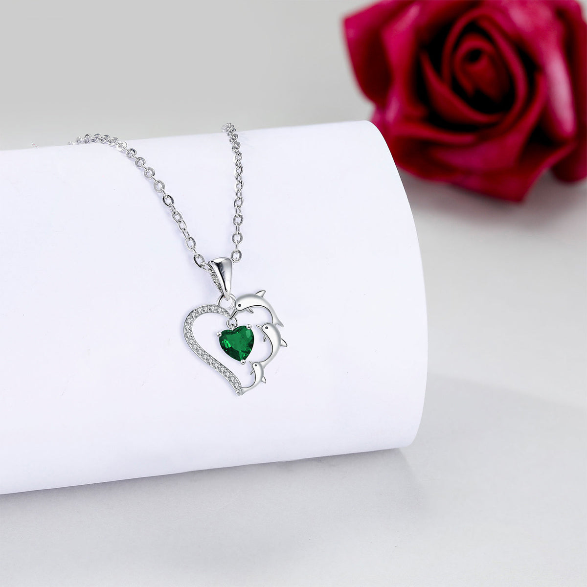 Copper With Silver Plated Heart Pendant Necklace