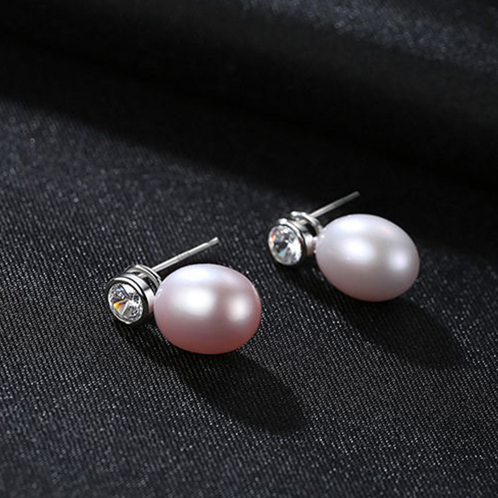 Pendientes colgantes de perla natural de plata de ley 925, joyería de moda, regalo para mujeres y niñas.