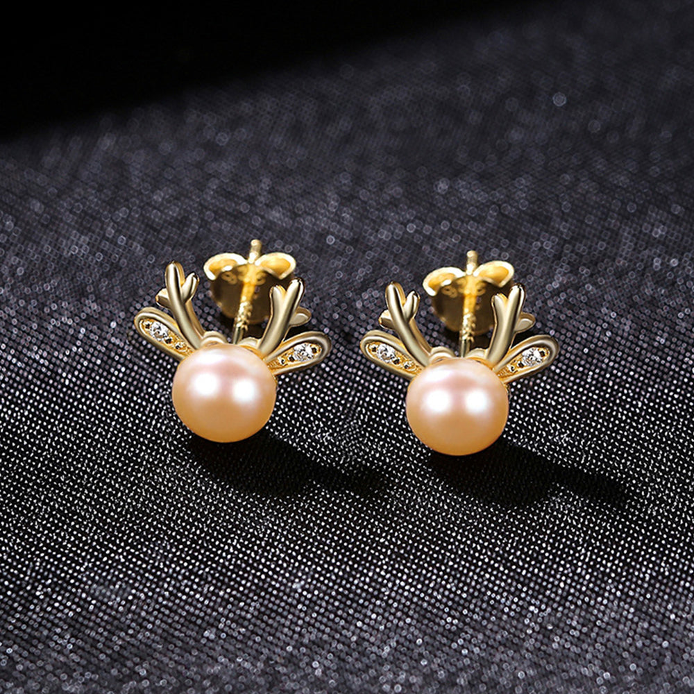 Pendientes colgantes de perla natural de plata de ley 925, joyería de moda, regalo para mujeres y niñas.