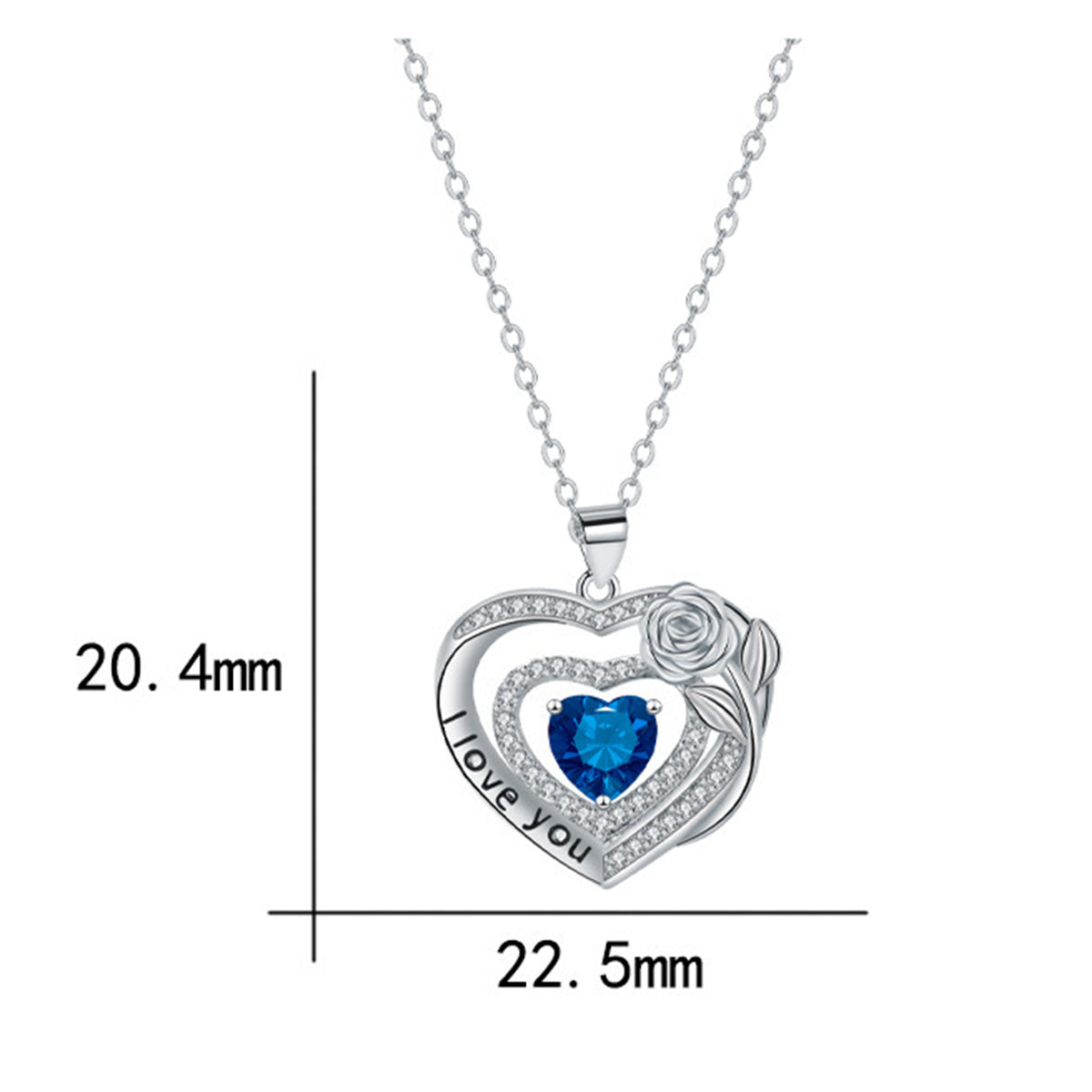 Copper With Silver Plated Heart Pendant Necklace