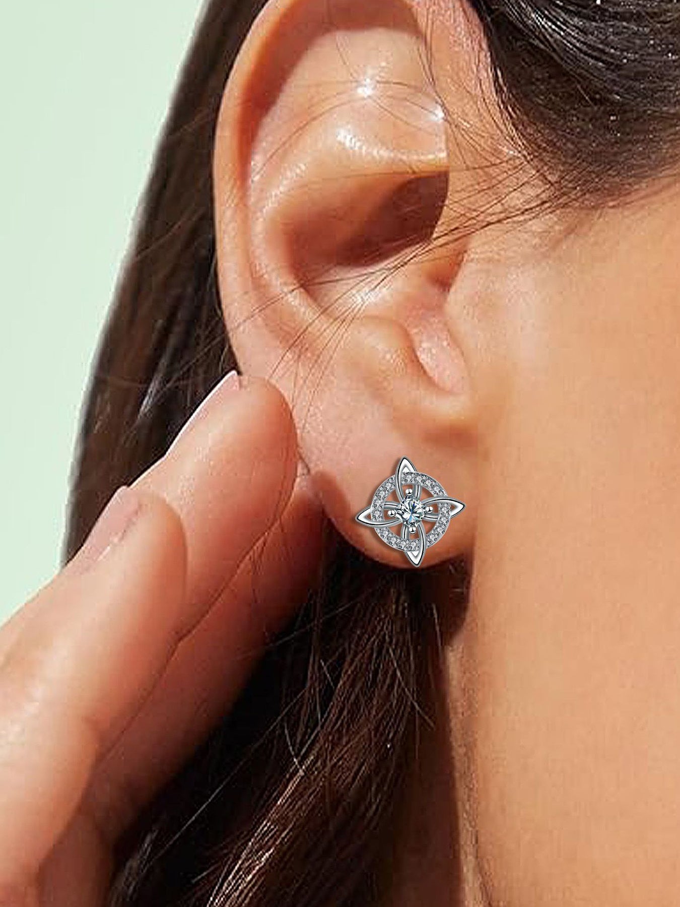 Elegant Stud Earrings, Zirconia Decor Stud Earrings, Fashion Jewelry Accessories for Women & Girls
