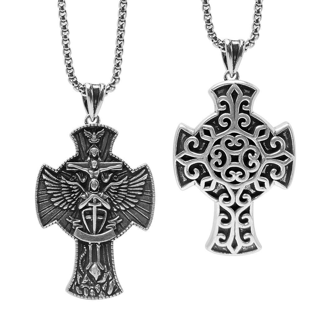 Archangel Saint Michael Pendant Necklace, Men Women's Fashion Jewelry, Perfect for Parties & Gifts, Elegant Accessory for Everyday Wear