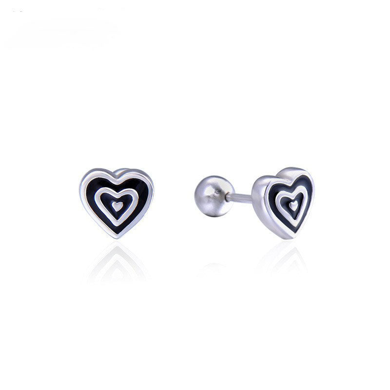 925 Sterling Silver Heart Earrings