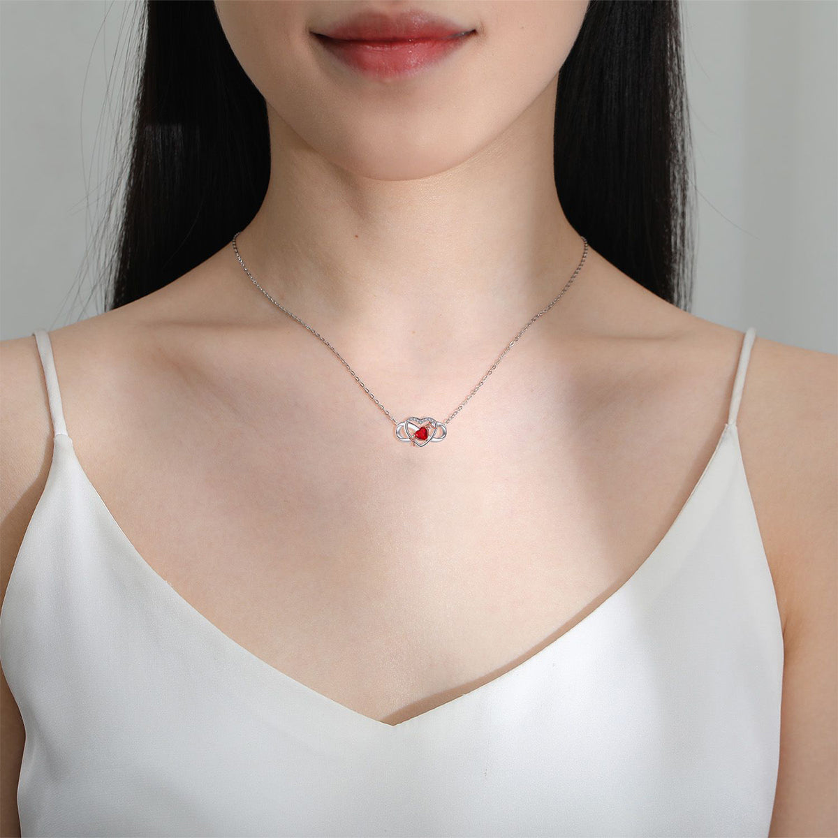 Copper With Silver/Rosegold Plated Heart Infinity Mom Pendant Necklace