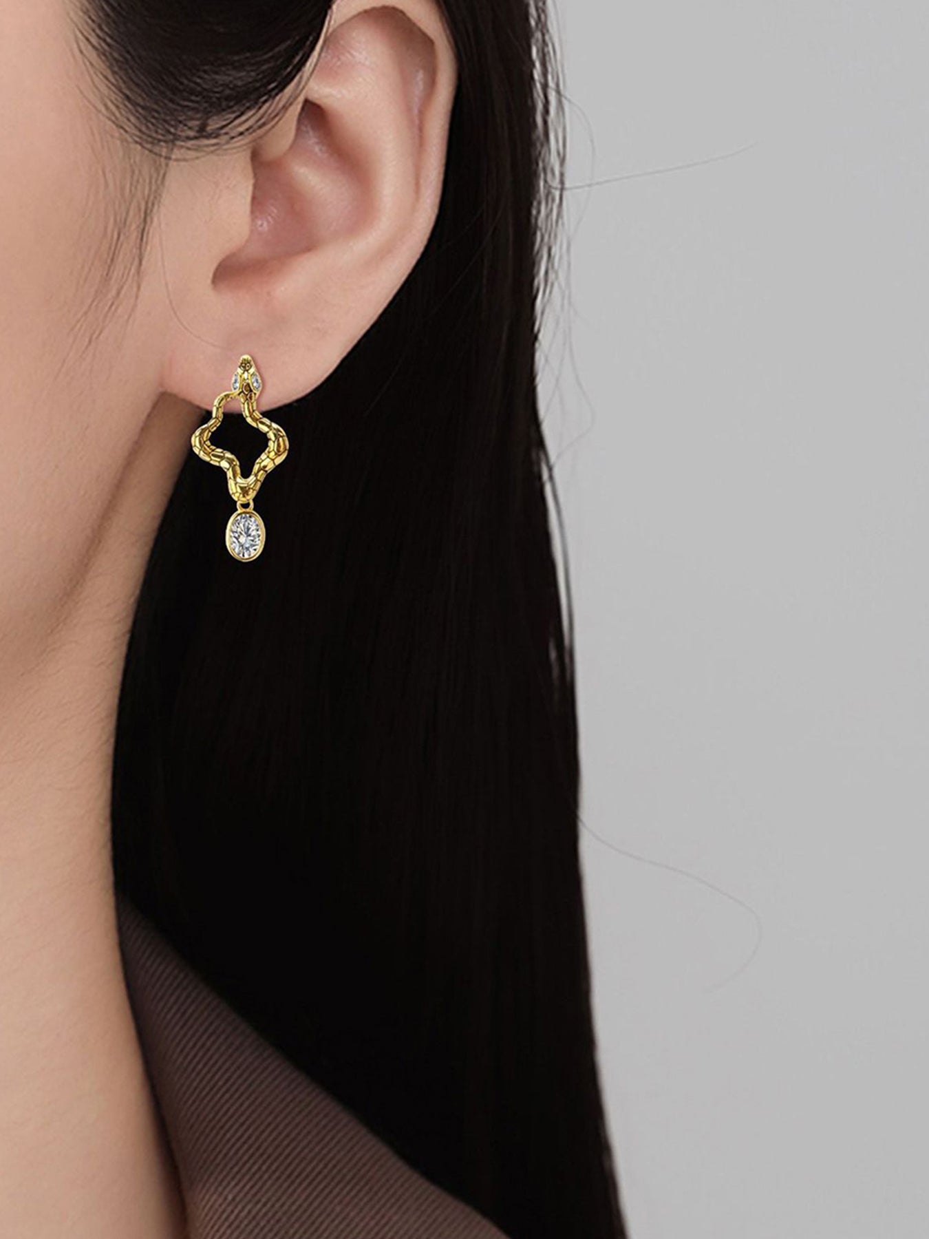 Snake Design Earrings, Fashionable Jewelry for Women & Girls, Trendy All-match & Exquisite Jewelry for Birthday Gift