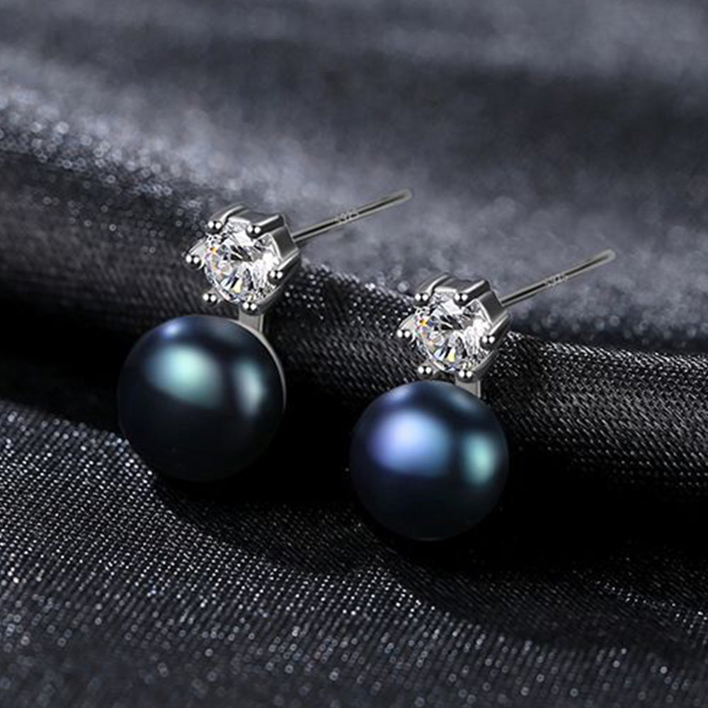 925 Sterling Silver Natural Pearl Drop Earrings Fashion Jewelry Gift for Women Girls