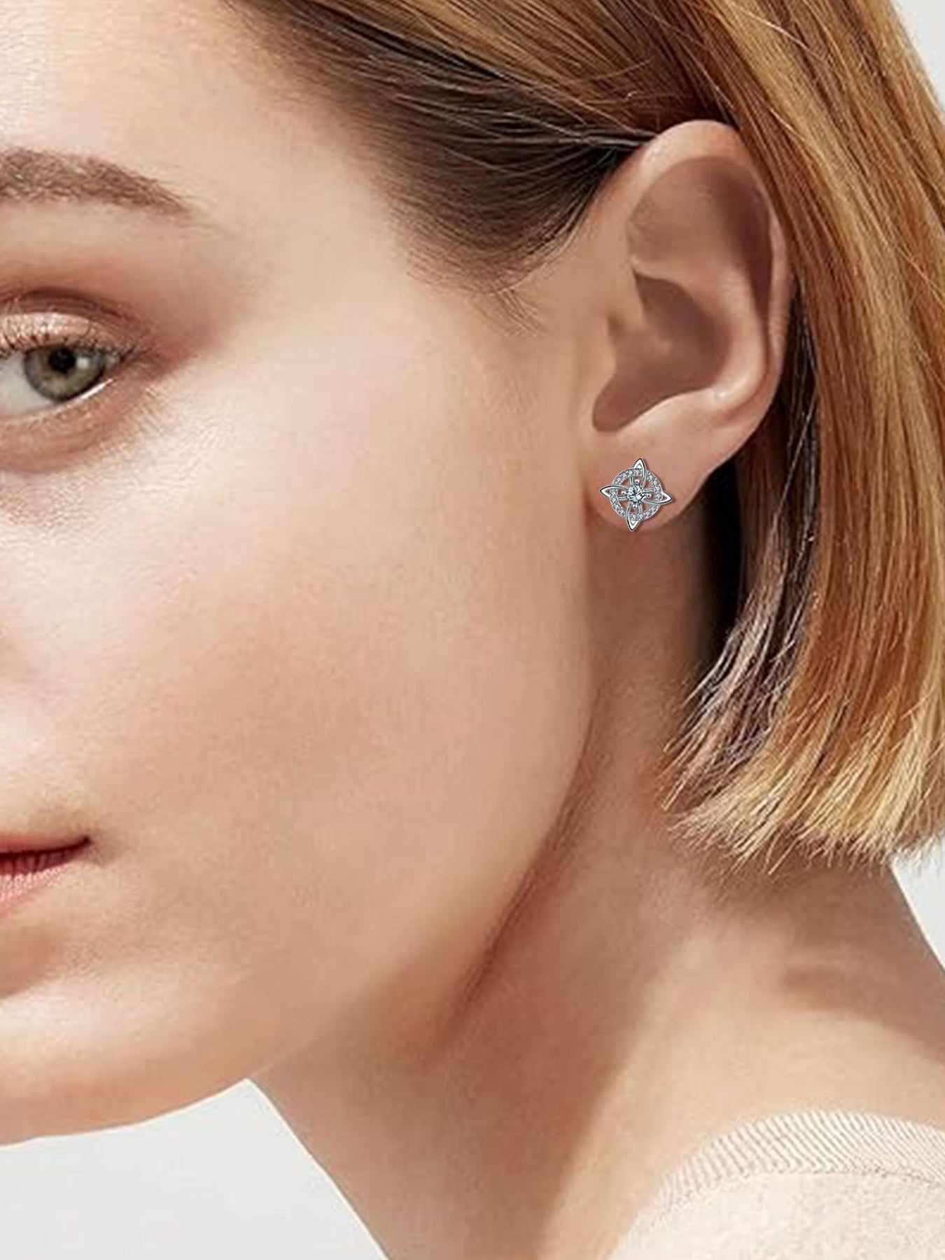 Elegant Stud Earrings, Zirconia Decor Stud Earrings, Fashion Jewelry Accessories for Women & Girls
