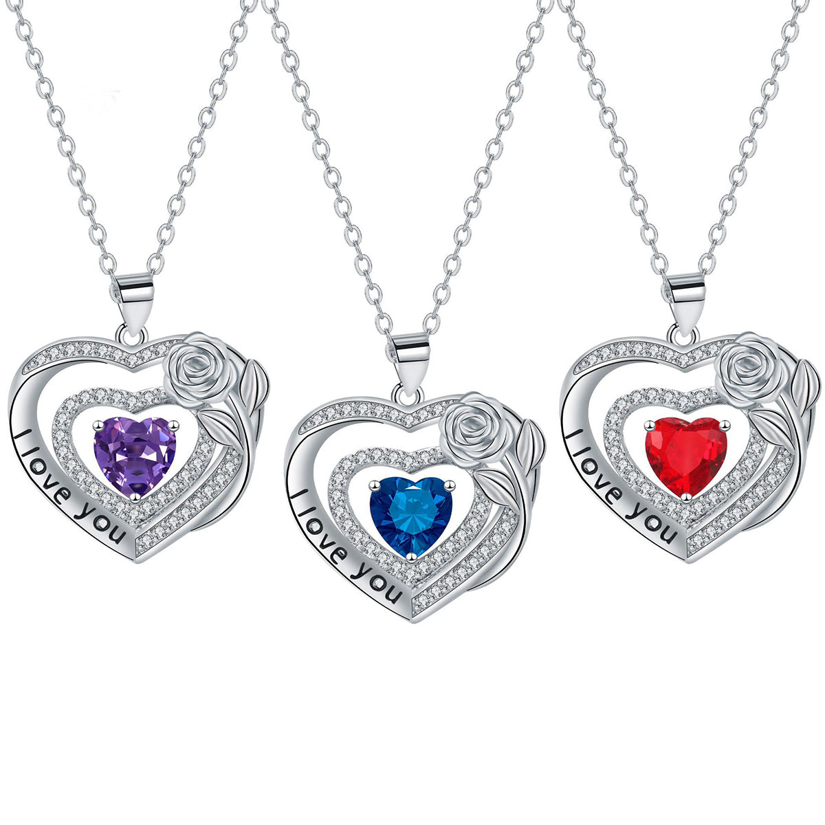 Copper With Silver Plated Heart Pendant Necklace