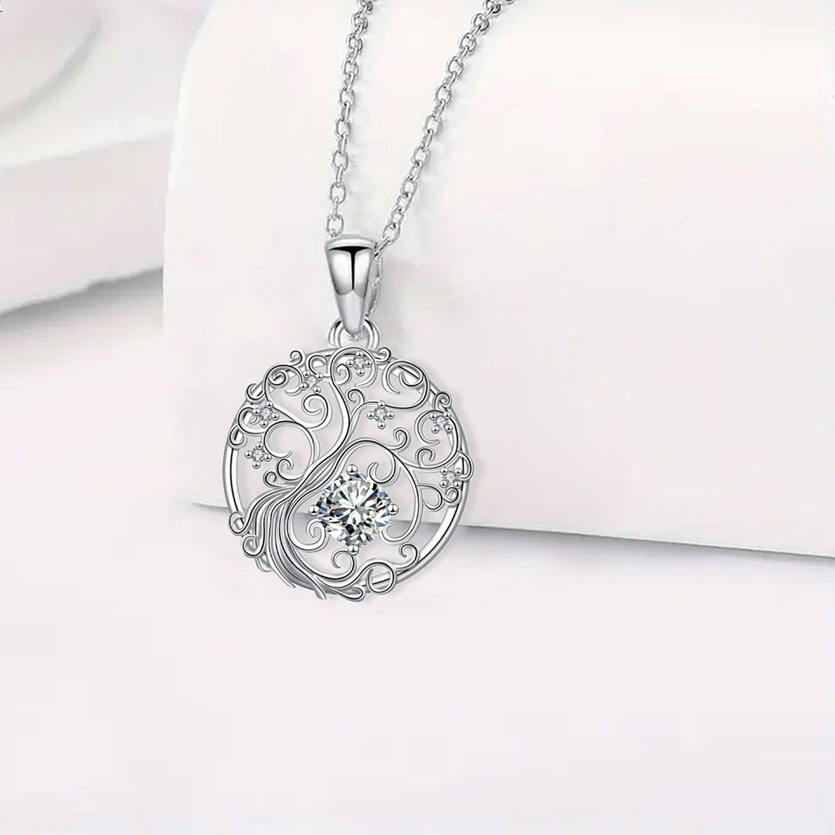 Copper With Silver Plated Tree of Life Pendant Necklace