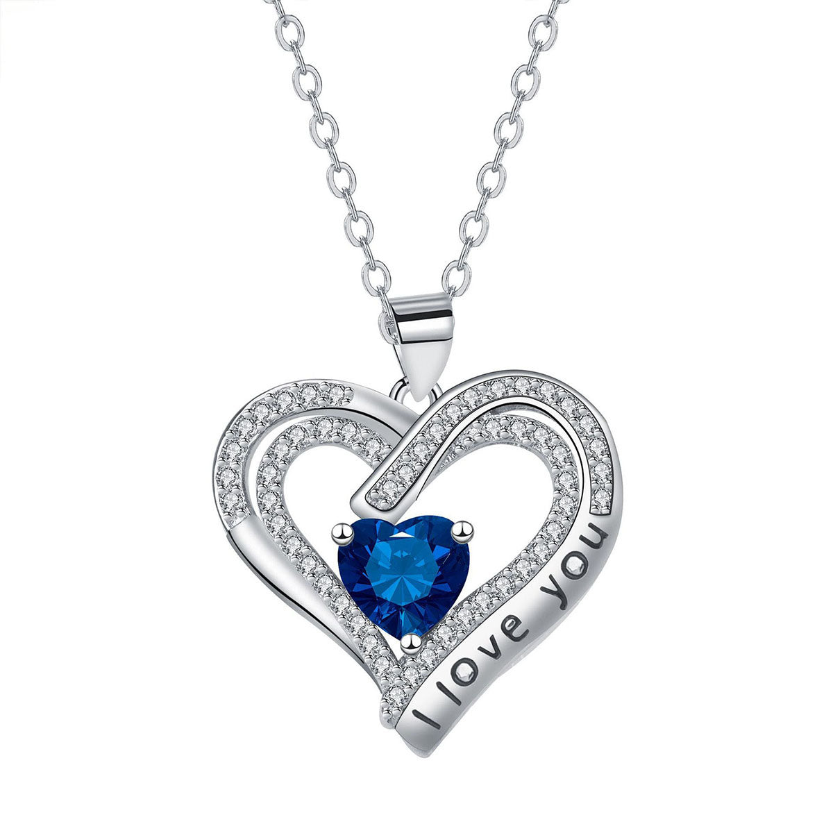 Copper With Silver Plated Heart Pendant Necklace