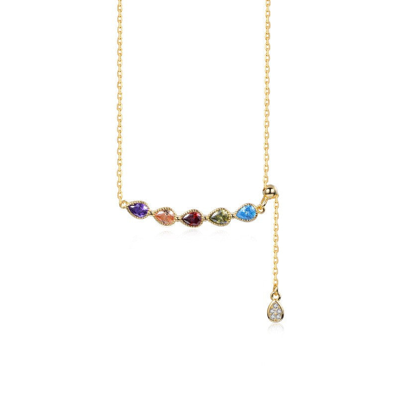 925 Sterling Silver Zircon Pendant Necklace