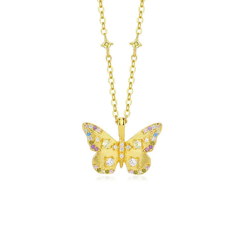 925 Sterling Silver Butterfly Pendant Necklace